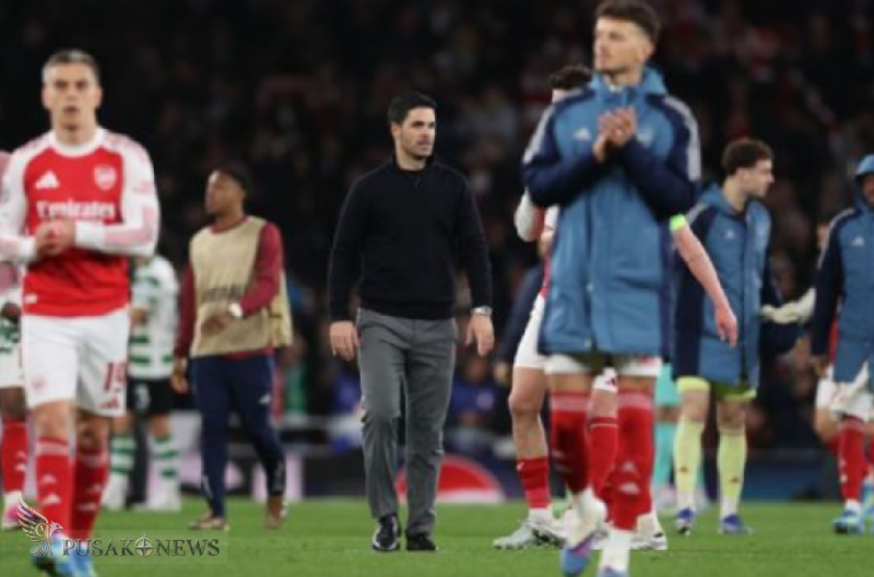 Arsenal eked out a 0-0 draw against Sporting on Wednesday, which was enough to carry them through to the UCL semis, but their season very much remains in the balance
©PusakoNews.com/red