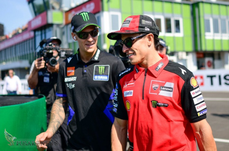 Marc Marquez (Ducati) dan Fabio Quartararo (Yamaha).
©PusakoNews.com/red
