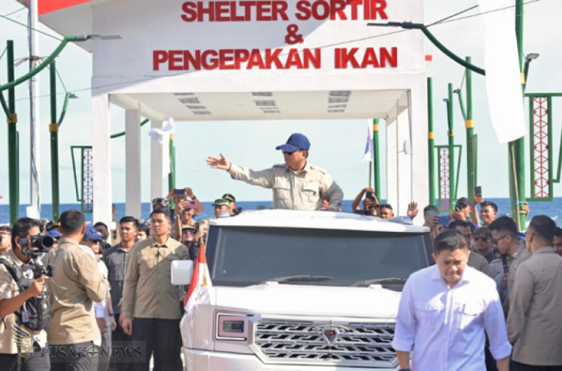 Presiden Prabowo Subianto meninjau langsung Kampung Nelayan Merah Putih (KNMP) di Kelurahan Leato Selatan, Kota Gorontalo, pada Sabtu, 9 Mei 2026.