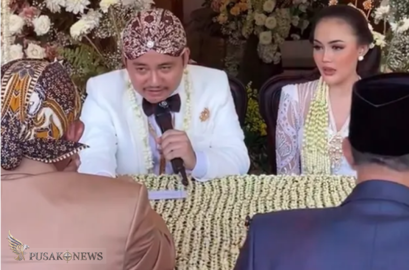 Putra sulung seniman multitalenta Soimah Pancawati, Aksa Uyun Dananjaya, resmi melangsungkan akad nikah dengan Yosika Ayumi di Pendopo Tulungo, Yogyakarta, Jumat (8/5/2026)
