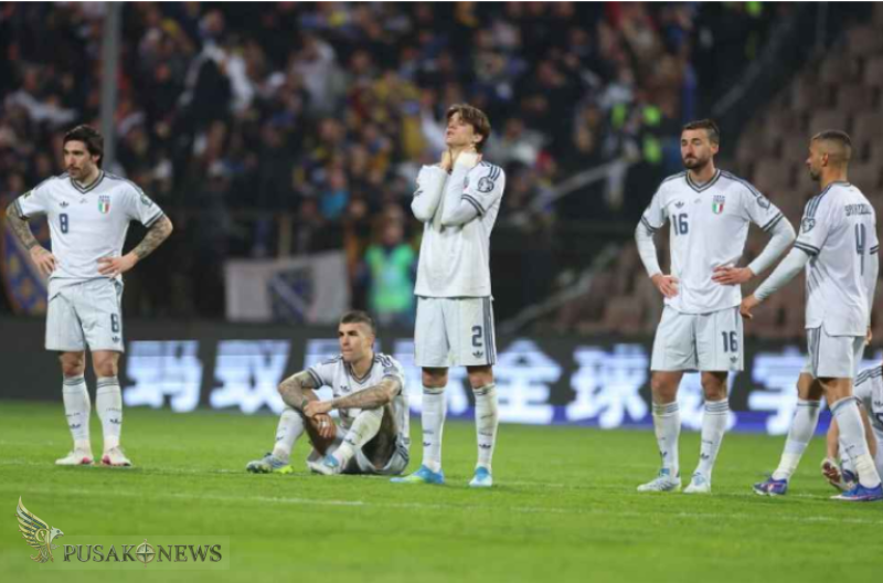 Italia gagal lolos kualifikasi Piala Dunia bulan lalu
