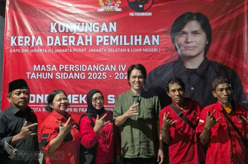 Anggota Komisi X DPR RI Once Mekel saat melaksanakan kunjungan daerah pemilihan (kundapil) di Ragunan, Jakarta Selatan