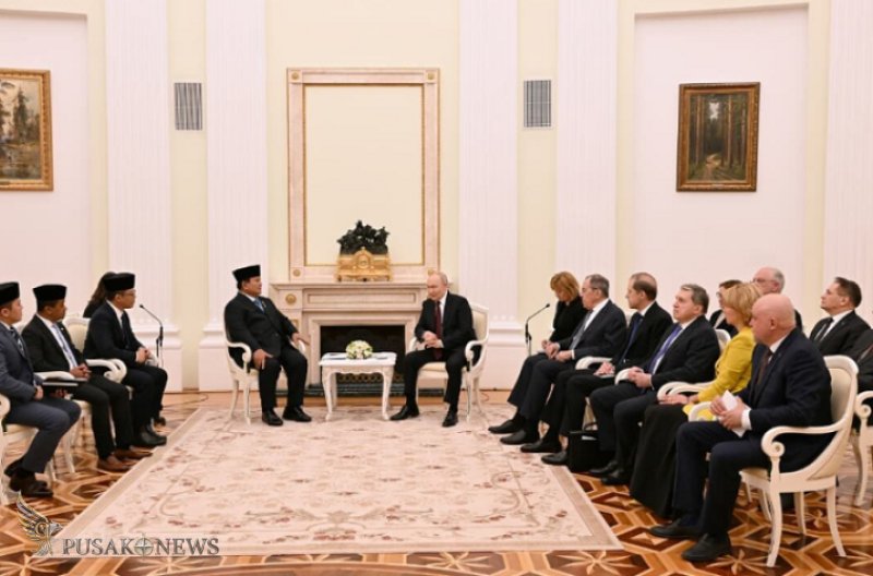 Prabowo Subianto–Vladimir Putin Bertemu di Kremlin, Perkuat Kemitraan Strategis Indonesia–Rusia