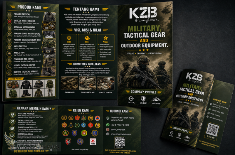 Mau Custom Tactical Apparel? KZB ArmyLook Jawaranya!