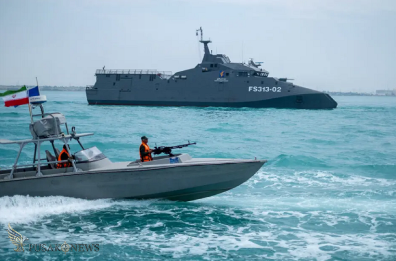 Sebuah perahu cepat Korps Garda Revolusi Islam Iran