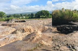 BPBD Manggarai Timur Tinjau Kerusakan Crossway Wae Musur Akibat Banjir Bandang
