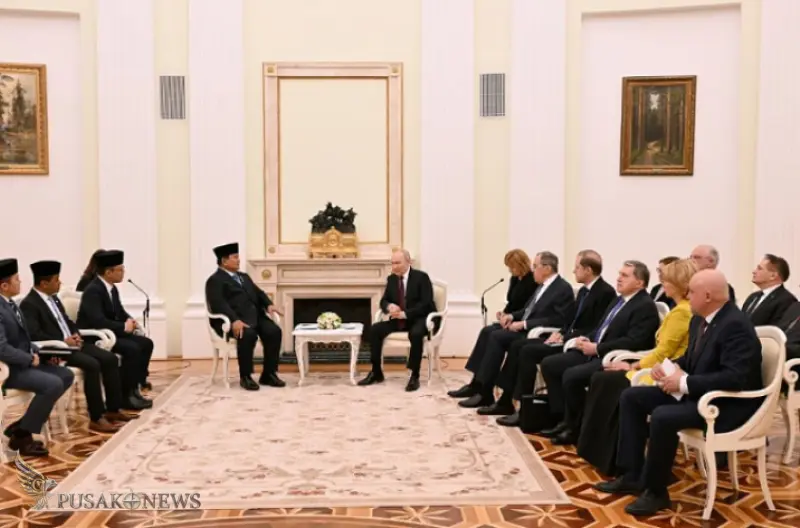 Prabowo Subianto–Vladimir Putin Bertemu di Kremlin, Perkuat Kemitraan Strategis Indonesia–Rusia