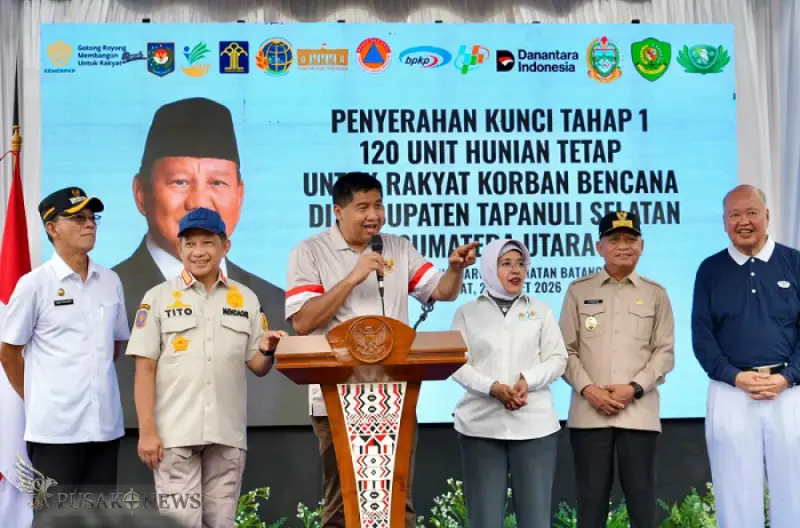 Pemerintah Serahkan 120 Hunian Tetap untuk Korban Bencana di Tapanuli Selatan Pemerintah Serahkan 120 Hunian Tetap untuk Korban Bencana di Tapanuli Selatan