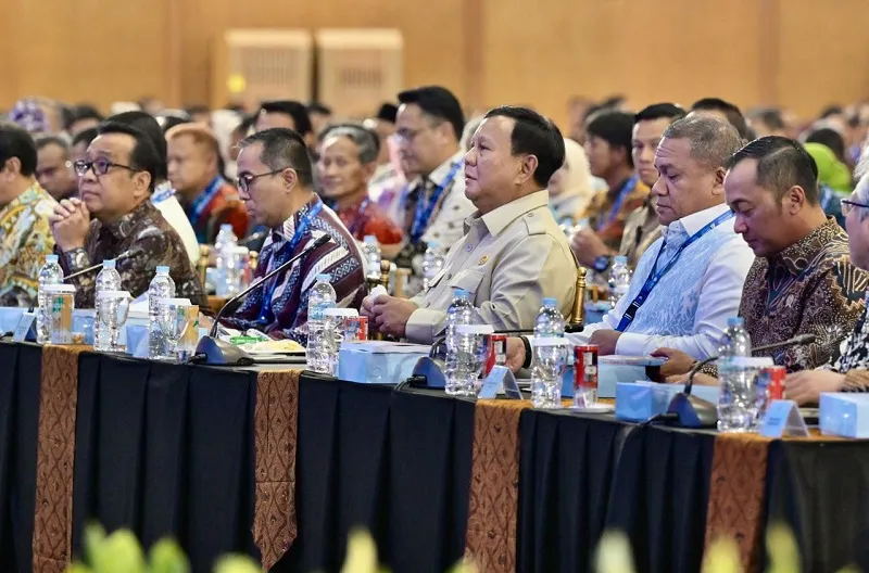 Presiden Prabowo Subianto pada penutupan Sarasehan Kebangsaan Konvensi Sains, Teknologi, dan Industri Indonesia (KSTI) Tahun 2026 yang digelar di Jakarta International Convention Center (JICC), Jakarta, pada Minggu, 28 Juni 2026