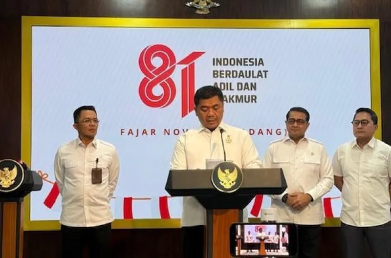 Kemensetneg mengumumkan logo resmi peringatan Hari Ulang Tahun (HUT) ke-81 RI, Senin (29/6/2026)