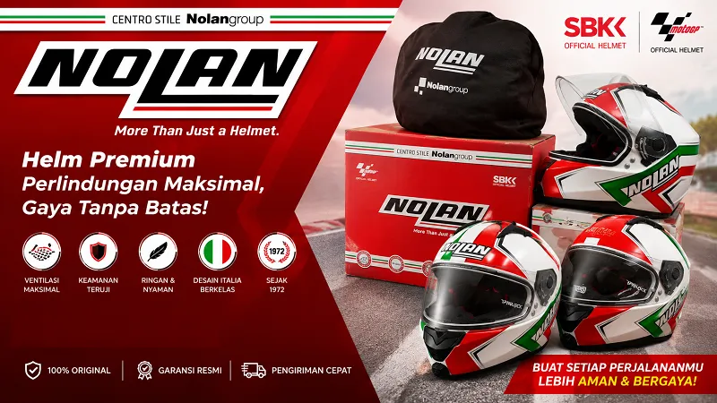 β
Original Nolan Group
β
Pinlock Ready
β
Kondisi sangat baik
β
Lengkap dengan box, cover, dan buku manual β
Original Nolan Group
β
Pinlock Ready
β
Kondisi sangat baik
β
Lengkap dengan box, cover, dan buku manual
