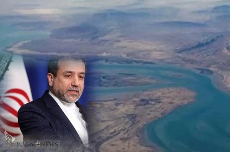 Ilustrasi Selat Hormuz dan Menteri Luar Negeri Iran
©PusakoNews.com/red