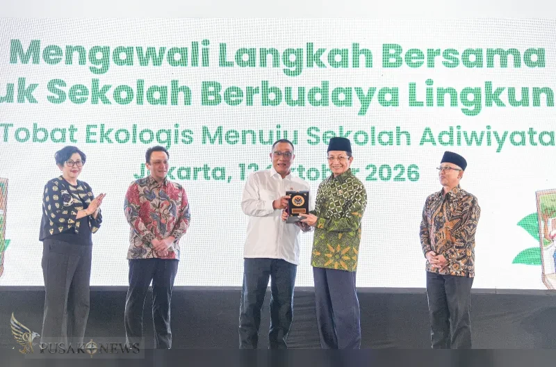 KLH/BPLH, Kementerian Agama, dan Kemendikdasmen meluncurkan kolaborasi Tobat Ekologis untuk Sekolah Berbudaya Lingkungan di Jakarta pada 12 Oktober 2026.