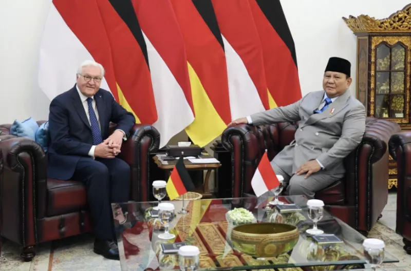 Presiden Prabowo menyampaikan penghargaan atas kunjungan Presiden Steinmeier beserta Ibu Elke Büdenbender ke Indonesia