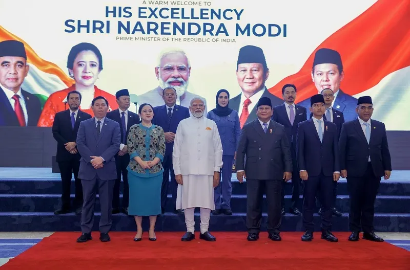 Ketua DPR RI Dr. (H.C.) Puan Maharani, saat menerima kunjungan kenegaraan Perdana Menteri (PM) India Narendra Modi bersama Presiden Prabowo Subianto, di Gedung Nusantara IV DPR RI, Senayan, Jakarta, Selasa (7/7/2026)