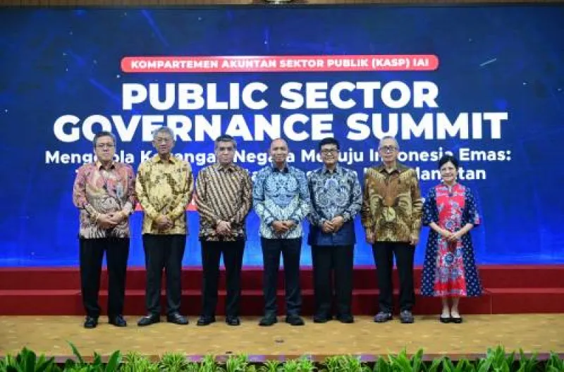 Kegiatan Public Sector Governance Summit, yang diselenggarakan oleh Ikatan Akuntan Indonesia (IAI) di Aula Badan Pendidikan dan Pelatihan Pemeriksaan Keuangan Negara (Badan Diklat PKN) BPK, Jakarta, Kamis (25/6)