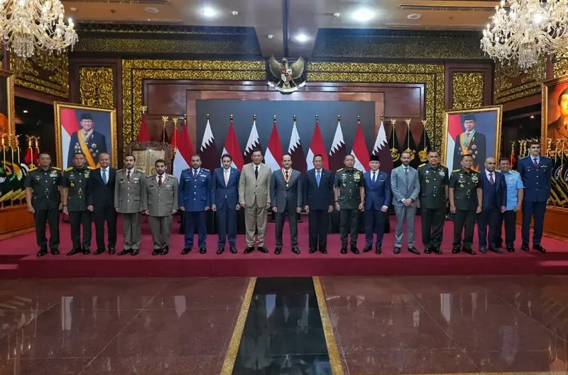 Panglima TNI Dampingi Menhan RI Sambut Menteri Pertahanan Qatar, Kerja Sama Strategis Diperkuat