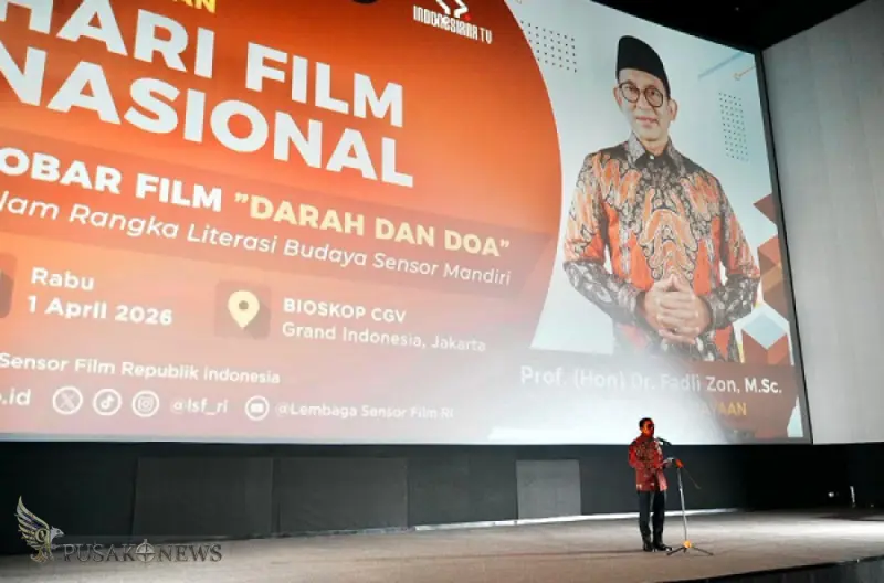 Menteri Kebudayaan RI, Fadli Zon, secara resmi membuka peringatan Hari Film Nasional 2026 di Studio Screen X CGV Grand Indonesia, Jakarta
©PusakoNews.com/red