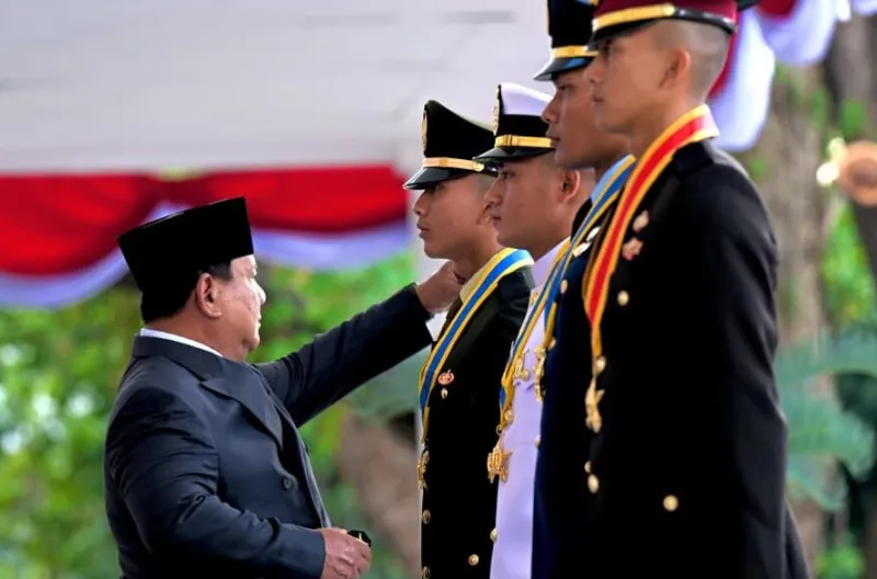 Presiden Prabowo Lantik 1.177 Perwira Remaja TNI-Polri pada Upacara Praspa 2026