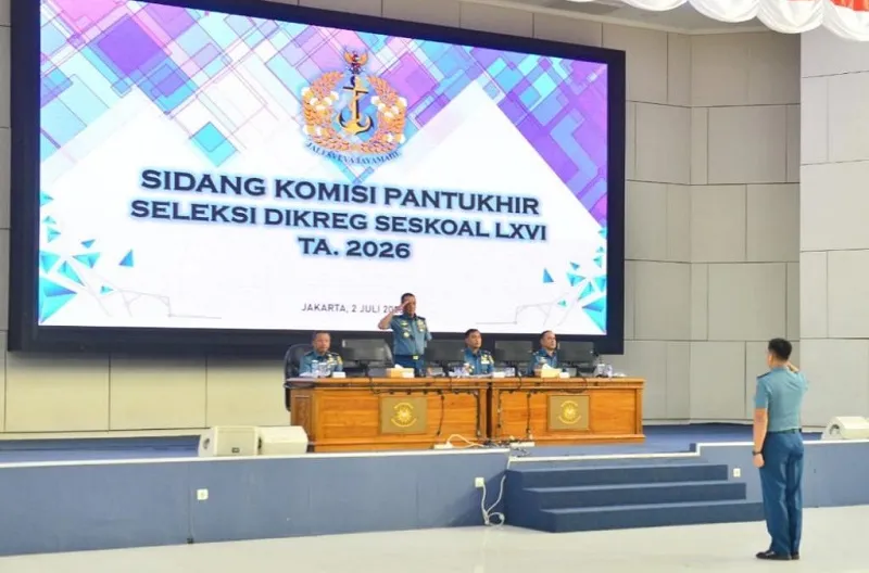 Aspers Kasal Pimpin Sidang Pantukhir Dikreg Seskoal Angkatan ke-66 TA 2026, Tegaskan Seleksi Calon Pemimpin TNI AL Harus Objektif dan Berkualitas Aspers Kasal Pimpin Sidang Pantukhir Dikreg Seskoal Angkatan ke-66 TA 2026, Tegaskan Seleksi Calon Pemimpin TNI AL Harus Objektif dan Berkualitas