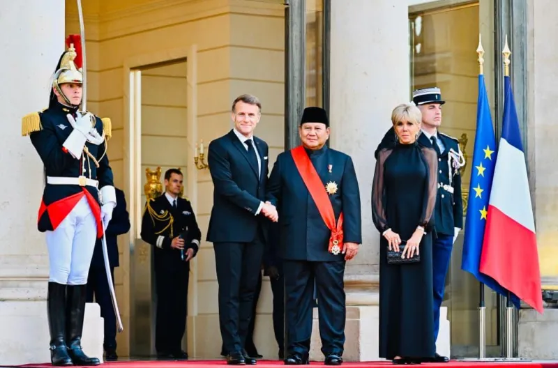 Presiden Prabowo Hadiri Jamuan Santap Malam Kenegaraan di Istana Élysée Paris