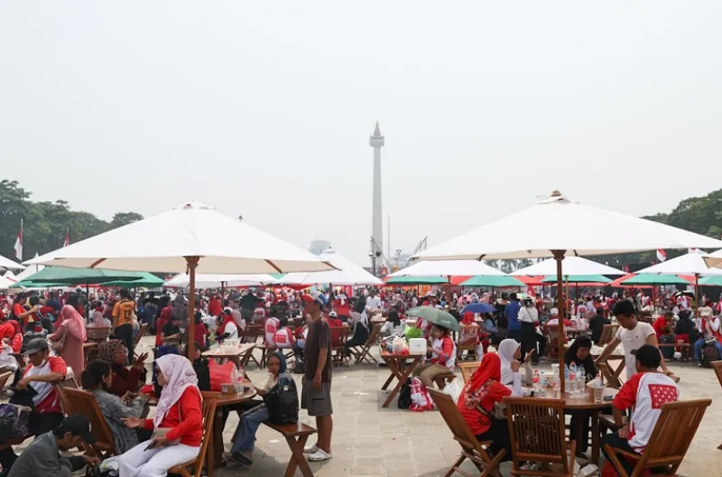 Pesta Rakyat HUT ke-81 RI di Monas Hadirkan 600 Ribu Kuliner Gratis dan Atraksi Udara