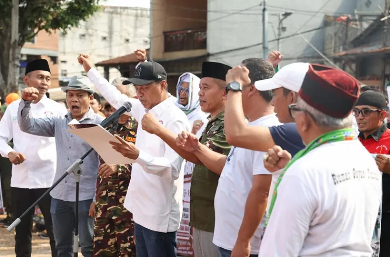 Perwakilan warga dan ormas membacakan tujuh titik deklarasi pemberantasan peredaran tramadol ilegal