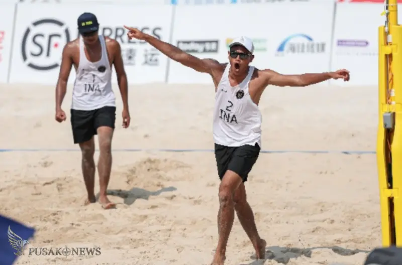 Pasangan tim bola voli pantai putra Indonesia, Bintang Akbar/Sofyan Rachman
