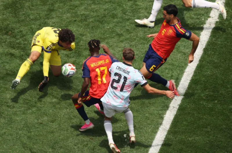 Kesalahan Sanne Lammens terbukti menentukan dalam pertandingan perempat final Piala Dunia antara Belgia dan Spanyol