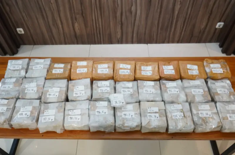 Heboh! Polisi Sita 32 Kilogram Sabu Jaringan Internasional dari Malaysia