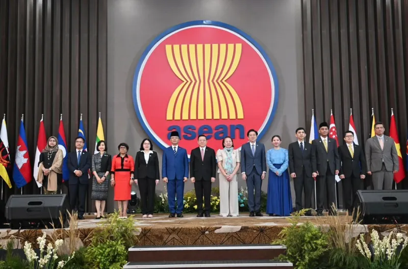 Acara Peringatan ke-59 Hari ASEAN yang diselenggarakan di Markas Besar ASEAN, Jakarta (8/8).