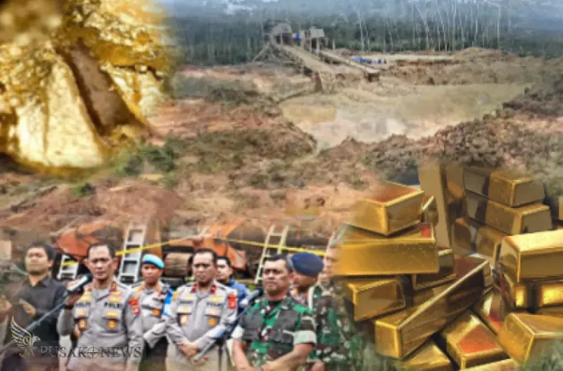 Tambang Emas Ilegal 200 Hektare Terbongkar, Polisi Amankan Puluhan Pelaku
©PusakoNews.com/red