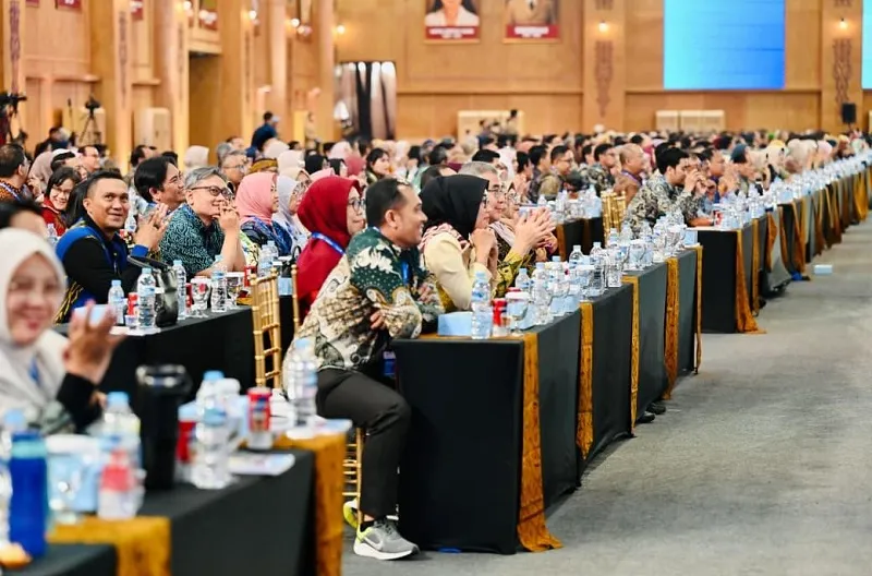 Acara Penutupan Sarasehan Kebangsaan Konvensi Sains, Teknologi, dan Industri Indonesia (KSTI) Tahun 2026 yang digelar di Jakarta International Convention Center (JICC), Jakarta, pada Minggu, 28 Juni 2026