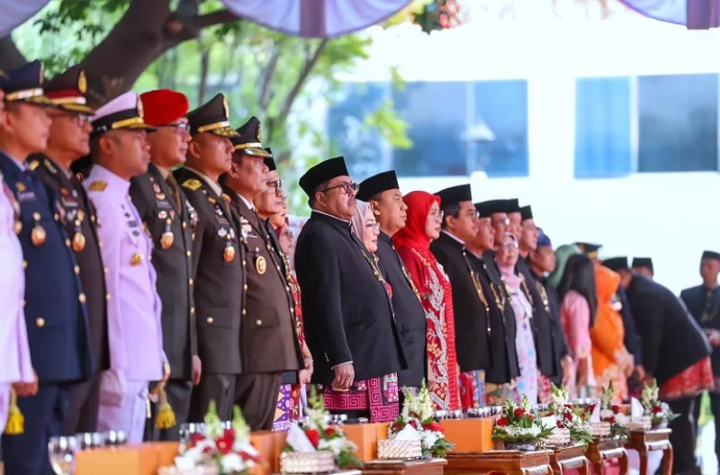 Wakil Gubernur DKI Jakarta bersama jajaran Forkopimda dan pemangku kepentingan turut hadir dalam pelaksanaan upacara