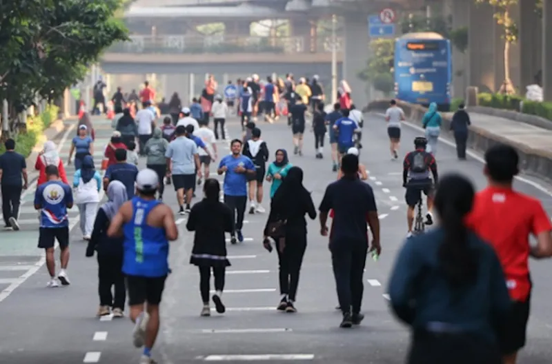 HBKB di Jalan HR Rasuna Said diadakan setiap Minggu pukul 05.30 hingga 09.00