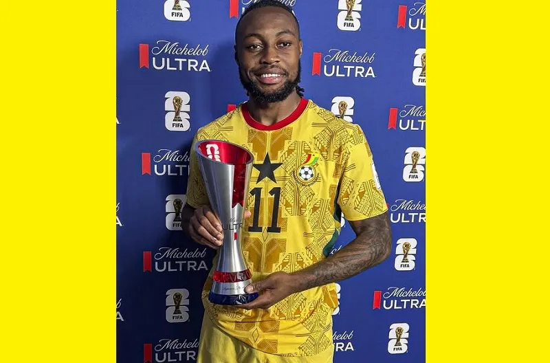 Pemain Terbaik Pertandingan Michelob Ultra Superior, Antoine Semenyo (Ghana)