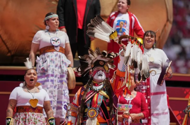 Penampilan First Nation People di opening ceremony Piala Dunia 2026 di Kanada