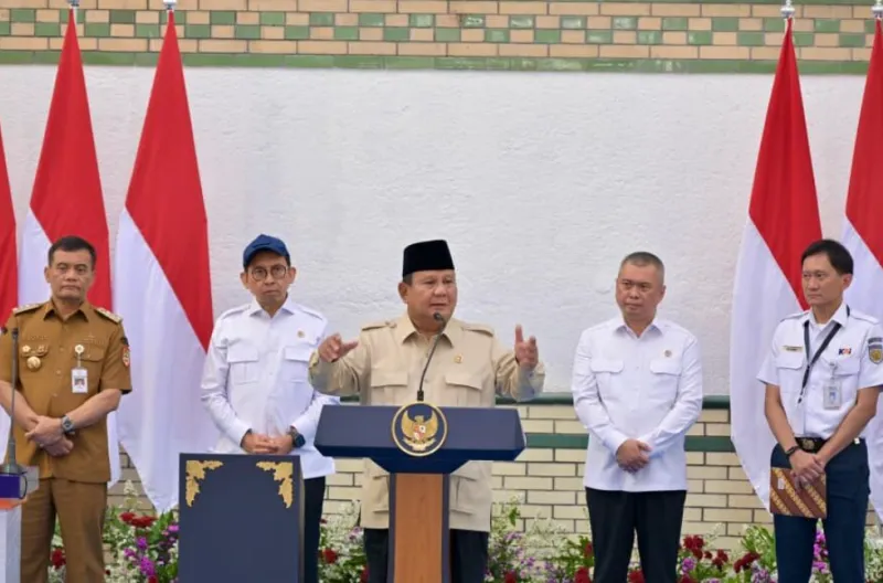 Presiden Prabowo Subianto pada peresmian revitalisasi Stasiun Semarang Tawang, Kota Semarang, Provinsi Jawa Tengah pada Kamis, 30 Juli 2026