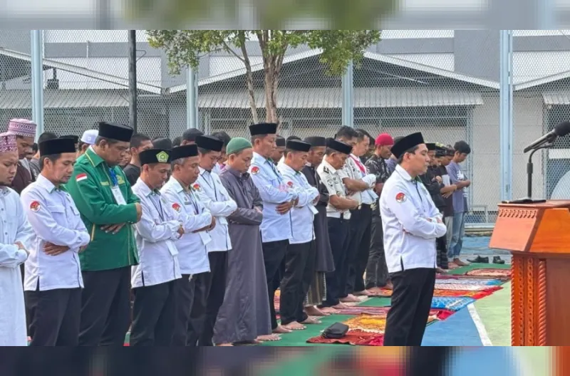 Lapas Kelas IIA Palopo bersama IPARI Kota Palopo menggelar Salat Istisqa pada Senin, 26 Oktober