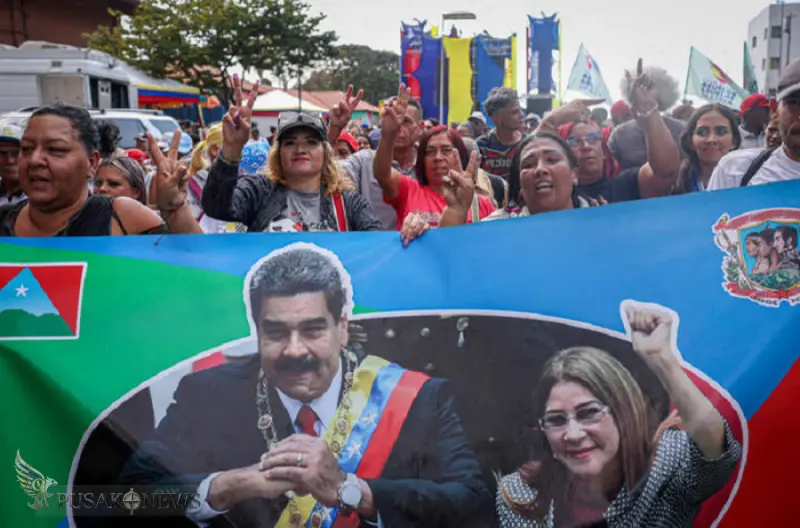 Pendukung Garis Keras Nicolás Maduro Penuhi Jalanan, Kirim Pesan Perlawanan ke AS