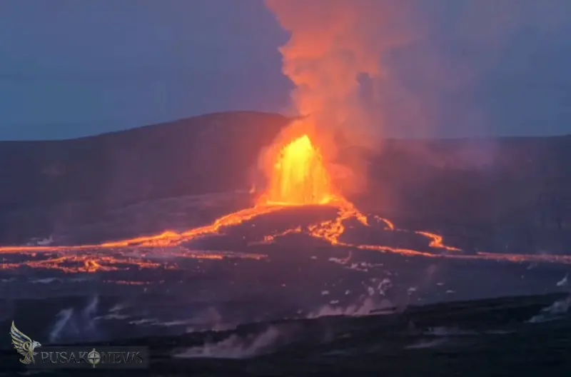 Detik-Detik Kilauea Erupsi, Lava Menjulang Hingga 190 Meter!