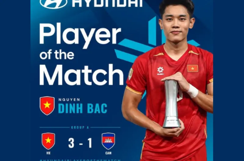Hyundai Player of the Match -  Nguyễn Đình Bắc (#9), Vietnam