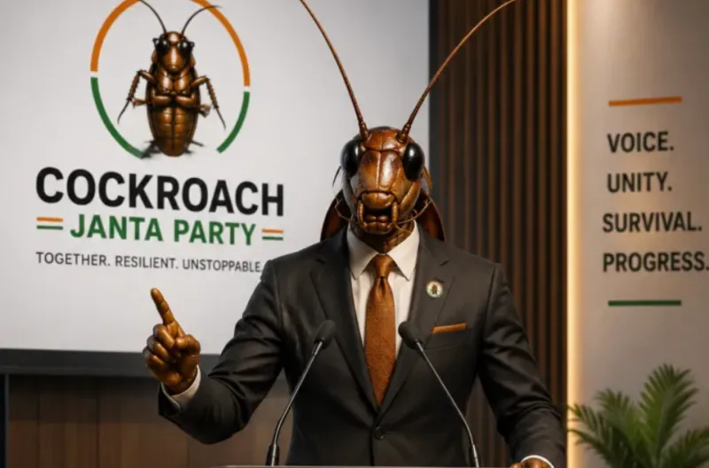 Gambar di situs web Cockroach Janta Party