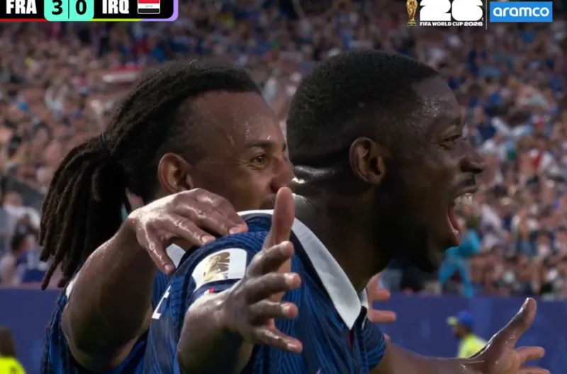 Ousmane Dembele mencetak gol ketiga untuk Prancis
