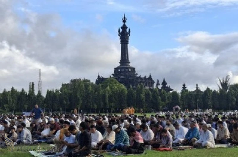 Momen Langka! Salat Id di Denpasar Digelar Sejam Setelah Nyepi Berakhir