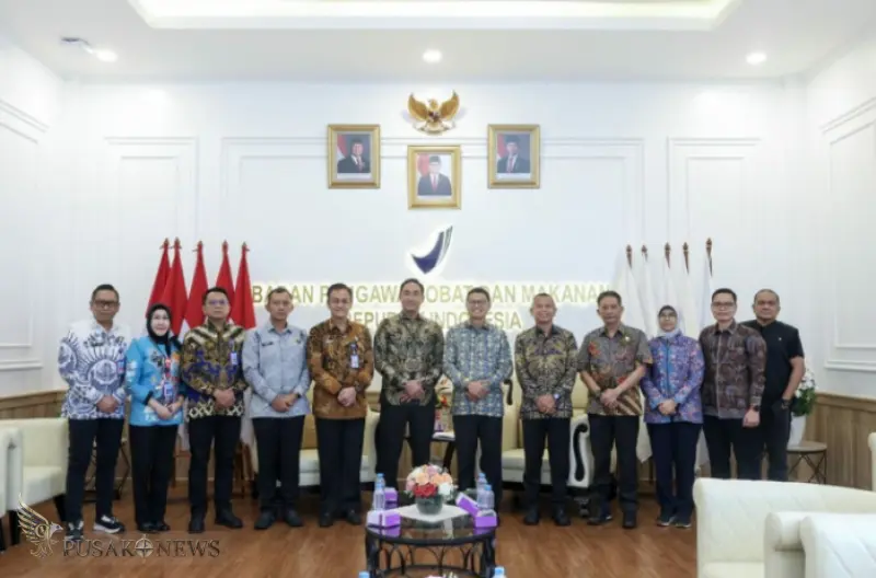Audiensi antara pimpinan kedua lembaga yang berlangsung di Gedung Garuda, Kantor Pusat BPOM, Johar Baru, Jakarta Pusat, pada Jumat (10/4)
©PusakoNews.com/BNN-BPOM