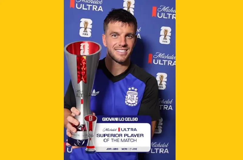 Pemain Terbaik Pertandingan Michelob Ultra Superior, Giovani Lo Celso (Argentina)