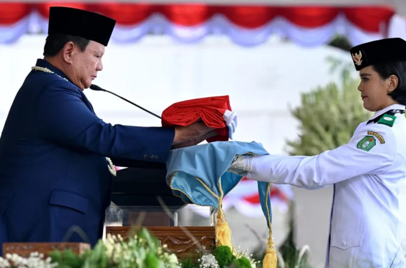 Prabowo Pimpin Upacara HUT ke-81 RI di Istana Merdeka, Warga Terdampak Bencana Turut Didoakan