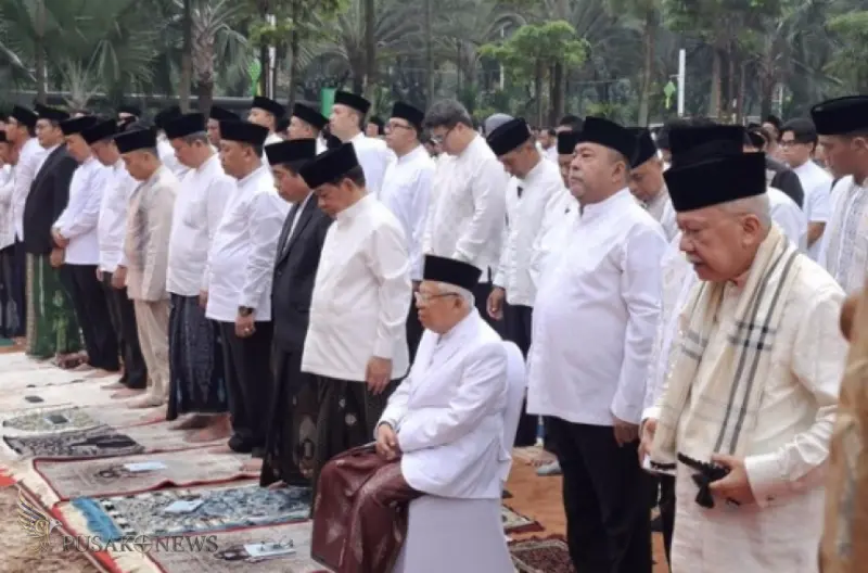 Salat Idulfitri 1447 H di Balai Kota Jakarta Berlangsung Khidmat, Ma'ruf Amin Bertindak sebagai Khatib