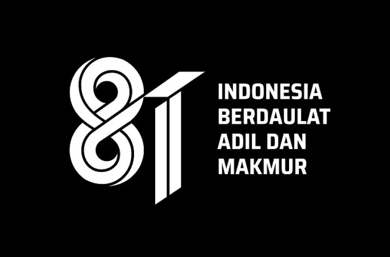 Logo HUT RI Ke-81 (Black)